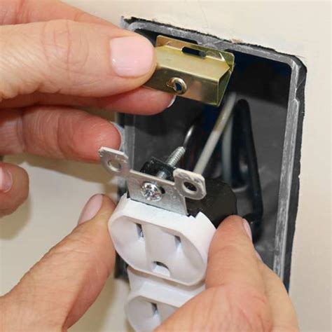 how to repair junction box|electrical outlet box repair clips.